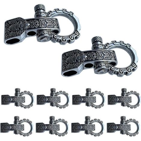 HOXILEELEO - Boucles en paracorde, boucles à nœud papillon, manille d'ancrage à vis réglable (1/5)