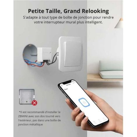 Interrupteur intelligent - - ZigBee 3.0 - 2 pièces - 10A/2200W - Compatible Alexa et Google Home (1/3)