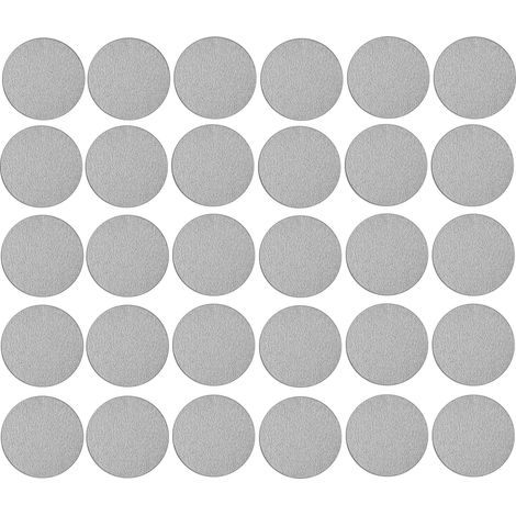 30x Cache vis adhésif autocollant diamètre 20mm bouchon trou meuble table chaise maison, gris argent (1/3)