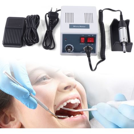 Dental Lab Marathon Micro Motor 35 000 tr/min N10 Foot Control Moteur électrique de laboratoire Micromoteur électrique Unité de polissage (1/5)