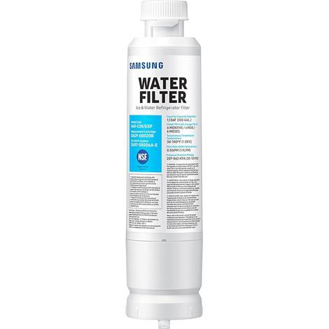 Filtre à eau Samsung DA29-00020B, élément filtrant compatible pour réfrigérateurs Samsung côte à côte et à portes françaises (1 pièce) (1/5)