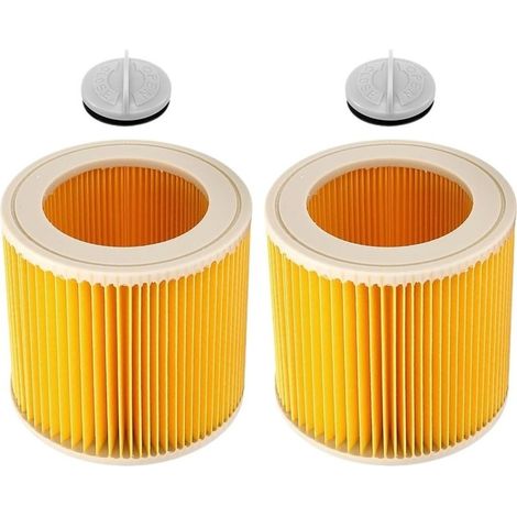 Remplacement Cartouches Filtrantes Filtre pour Aspirateur Kärcher Eau et Poussières WD2 WD3 WD3P avec Brosse de Nettoyage (1/5)