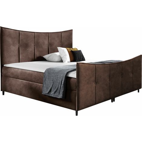 Lit boxspring Fons, Fresh 4, Continental, Unique, 120x200, Tissu, Disponible, 120x213x130cm (1/5)