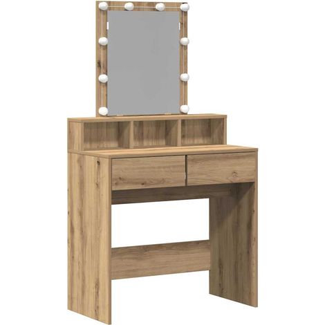 Maison Exclusive - Mesa de Tocador con cajón Roble artisan 80 x 4