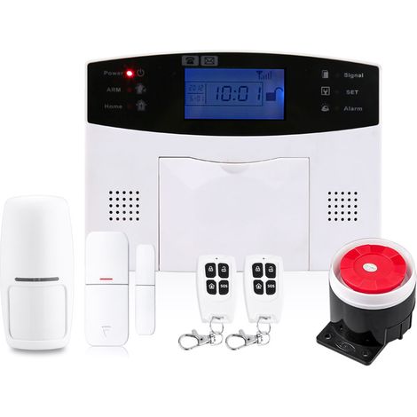 Système d'alarme GSM sans fil DY-GSM30A kit sécurité maison avec détecteurs et sirène (1/5)