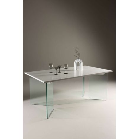 Ester table de salle à manger 90x180 cm gris clair. (1/5)