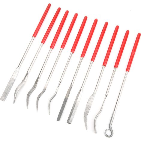 Jeu de limes diamantées, abrasif courant, forme spéciale, outils manuels multifonctions (1/5)