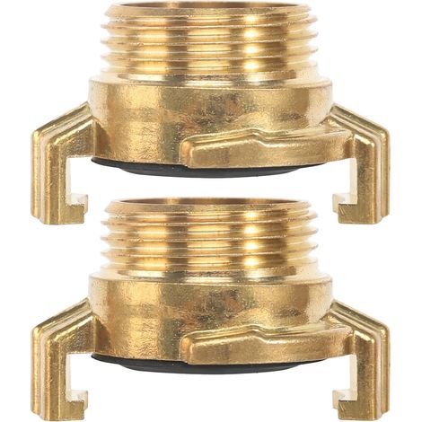 Acoplamientos Rápidos De Latón, 2 Piezas Conexión De Manguera De 1 Pulgada, Conector De Manguera De Jardín De Latón, Rosca Externa De Acoplamiento Rápido De Latón para Conector De Manguera De J (1/5)
