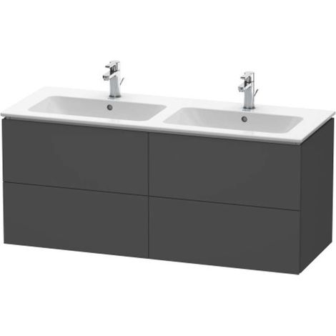 Mueble bajo lavabo L-CUBE 1290x481x550mm grafito mate (1/5)