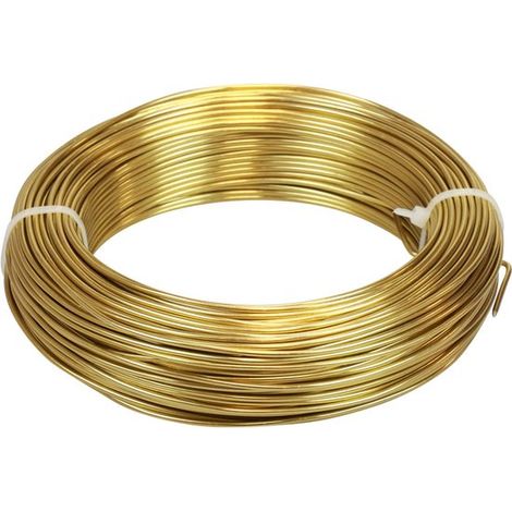 Fil de fer doré de 2 mm, 12 mètres, 100 grammes (1/5)