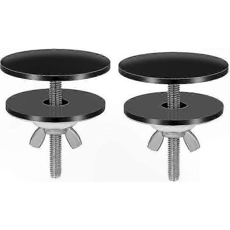 Lot de 2 cache-trous d'évier de 5 cm (2 pouces), bouchons de robinetterie en acier inoxydable pour robinets de cuisine (1/4)