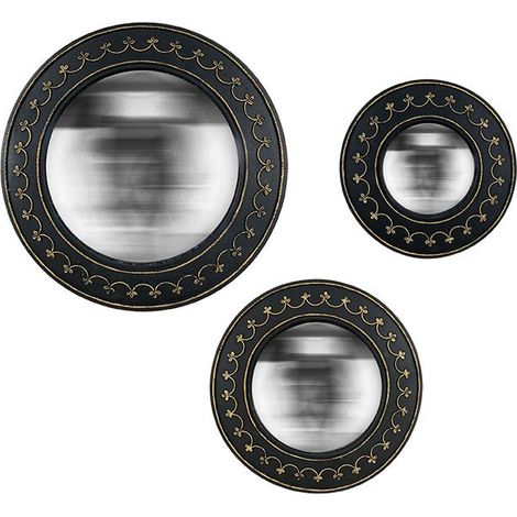 Lot de 3 miroirs convexes 18, 22 et 26 cm