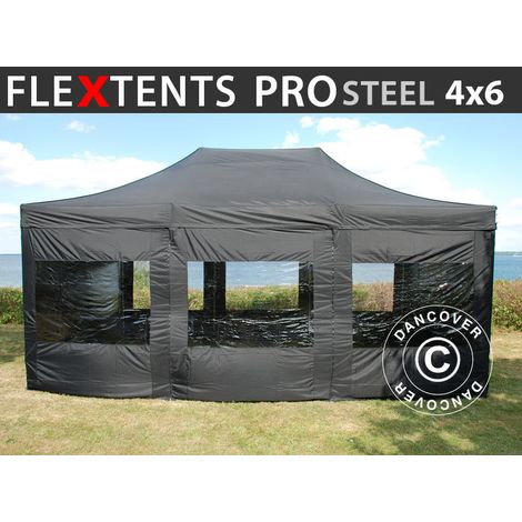 Pop up gazebo FleXtents Pop up canopy Folding tent PRO Steel 4x6