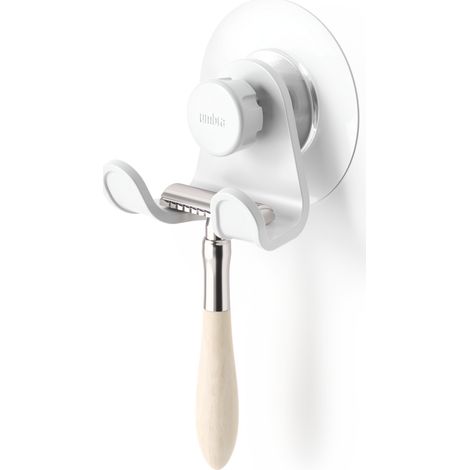 Gancio Doppio Adesivo Flex 8 x 6 x 6 cm Bianco Umbra (1/4)