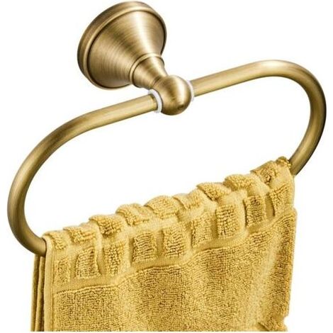 Anneau-Torchon Porte-Serviette(Bronze brossé) Ovale en Laiton Antique Support-Serviette pour Accessoires de Cuisine Salle de Bain fixé au Mur (1/5)