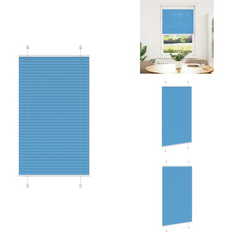 Plissee Blau 75x150 cm Stoffbreite 74,4 cm Polyester - Plissee - Plissees - Faltrollo - Jalousie (1/5)