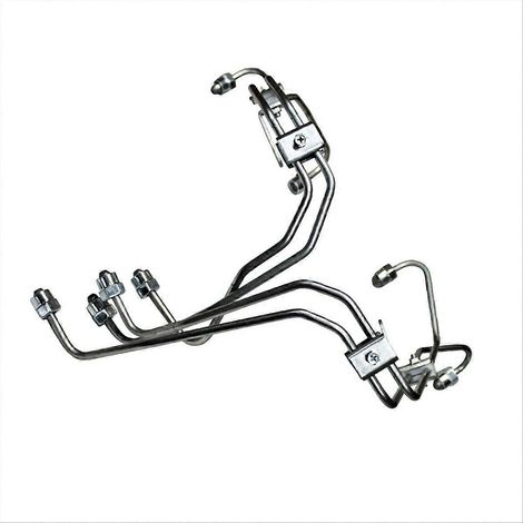 1 jeu de conduites d'injecteurs de carburant avec colliers de serrage pour moteur 3.9L 4BT (1/5)
