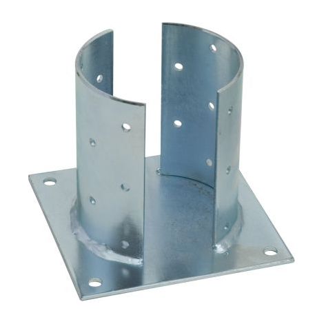 4PZ SUPPORTO PER TRAVI IN LEGNO TONDE Ï mm. 80 piano mm. 150x150