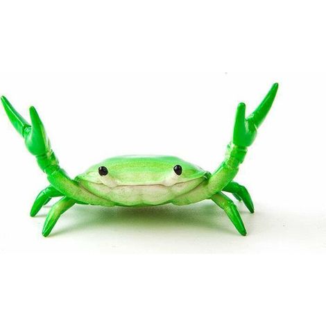 Creative mignon crabe porte-stylo haltérophilie crabe porte-stylo support support de rangement cadeau papeterie（vert）