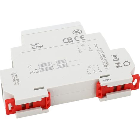 Hilfsstromkreisrelais 5A 16A 12–240V AC/DC mit LED-Sicherheitsanzeige (1/5)