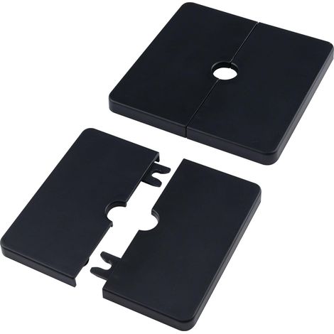 2 Pcs 12mm Diameter Self Adhesive ABS Plastic Cable Enclosure Plate for Tap Diameter 12mm (Black) (1/5)