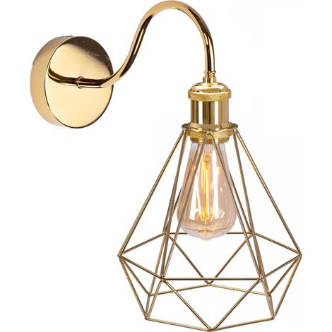 APPLIQUE da PARETE 392229 LOFT ORO 1-PUNTI LUCE E27 20X28,5X20CM