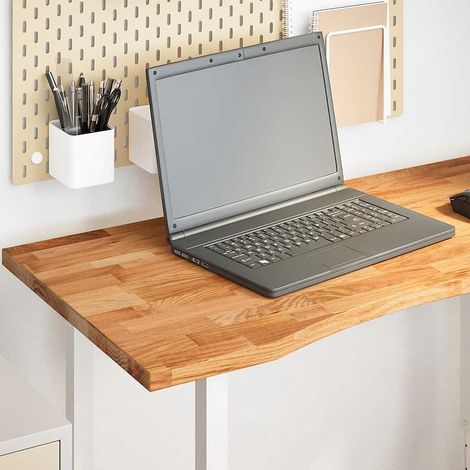 Tablero escritorio rectangular madera maciza roble marrón claro vidaXL (1/5)