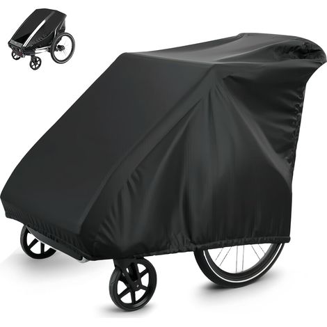 Garage pieghevole per rimorchio bici, copertura universale per rimorchio bici Oxford 210D, copertura impermeabile per rimorchio bici con protezione UV, accessori per copertura per rimorchio bici (1/5)