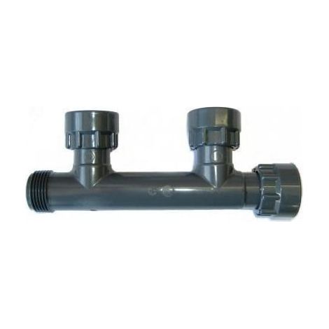 Collettore PVC con O-Ring 2 Uscite da 1" Irritec