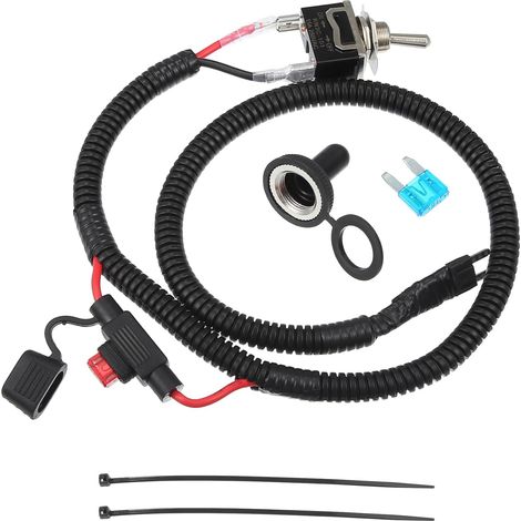 1 Ensemble Fusible Commuté Universel Noir pour Voiture avec Fil Couleur Noir, Taille 71,7 Cm / 28,23 Pouces, Résistant À L'Usure Et À La Corrosion, Installation Facile, Avec Fil (1/5)