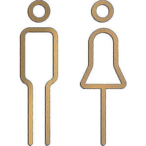 Panneau métallique élégant pour porte de WC - décoration murale durable TY (1/5)