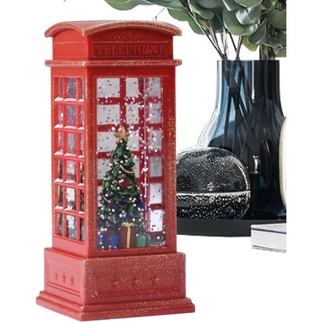 Lanterne boule à neige lumineuse avec sapin de Noël – Décoration festive et ornement pour la maison (1/5)