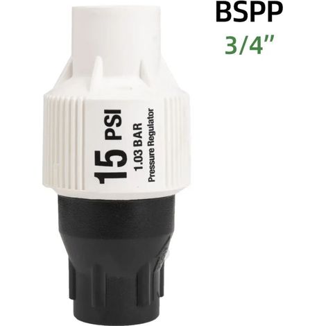 Régulateur de pression pour système d'irrigation goutte à goutte (10 PSI) - Système d'arrosage de jardin - Filetage femelle 3/4'' - 10 ou 15 PSI