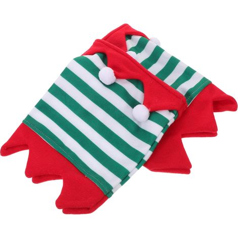 Guêtres de Cheval de Noël Rayées pour Membres Antérieurs, 2 Pcs Couverture Stable, Limite les Abrasions, pour Événements et Spectacles, Style Festif (1/5)