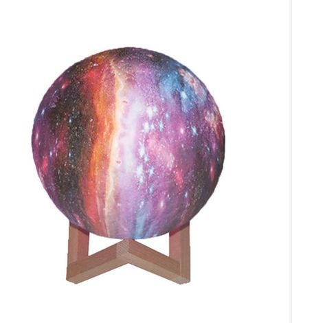 3D-Mondlampe 10 cm, 16-farbiges LED-Nachtlicht, berührungsempfindliche Mond- und Sternenlampe, bemalte Leuchte (1/5)