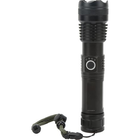 Lampe Torche LED Rechargeable USB Puissante en Aluminium, Imperméable IPX4 pour Randonnée, Camping et Urgences avec Câble USB (1/5)