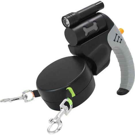 Double Laisse Rétractable Pour Deux Chiens,Attache (1/5)