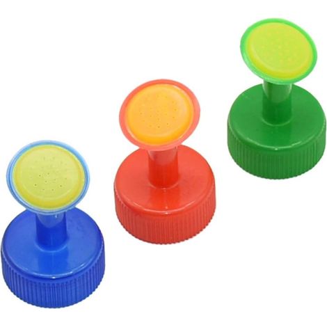 Arroseur à bouchon de bouteille, bec verseur pour arrosage, arroseur à bouchon de bouteille, tête d'arrosage domestique, convient aux plantes de jardin, lot de 3 (couleurs variées) (1/5)