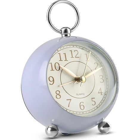 Réveil silencieux, horloge de bureau à piles sans tic-tac, réveil analogique, réveil rétro pour chambre, réveil rétro simple et puissant (1/5)