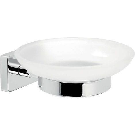 Novaservis Ferro Greta - Dispensador de jabón con soporte, cristal esmerilado/cromo AGR02