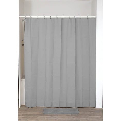 Tenda da doccia in plastica 180 x 200 cm, grigia - Tendance (1/2)
