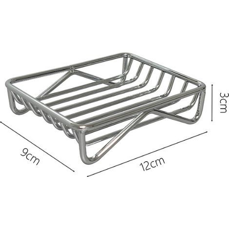 Portasapone in acciaio inox con scolapiatti, semplice e creativo, ideale per il bagno, con scolapiatti integrato.