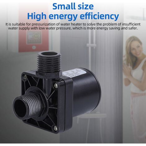 Ortviai Pompe à eau CC sans balais 24 V, 700 L/h, 5 m, 20 W, résistante à 70 °C, pour aquarium, fontaine, piscine, WC