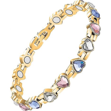 Bracelet magnétique thérapeutique de drainage lymphatique pour femmes, soulagement de l'arthrite et des articulations, en acier titane, détoxification lymphatique magnétique (1/5)