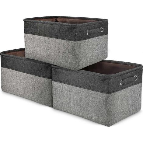 Panier de rangement pliable pour placard (lot de 3) (1/4)