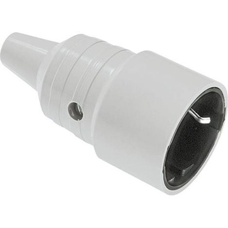 Bachmann 912.971 Fiche électrique femelle avec terre plastique 250 V gris IP20 (1/2)