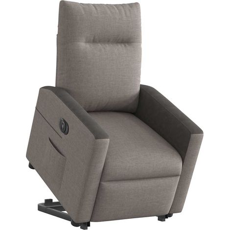 Fauteuil de Salon,Chaise,Fauteuil inclinable électrique taupe tissu CFW331998 (1/5)