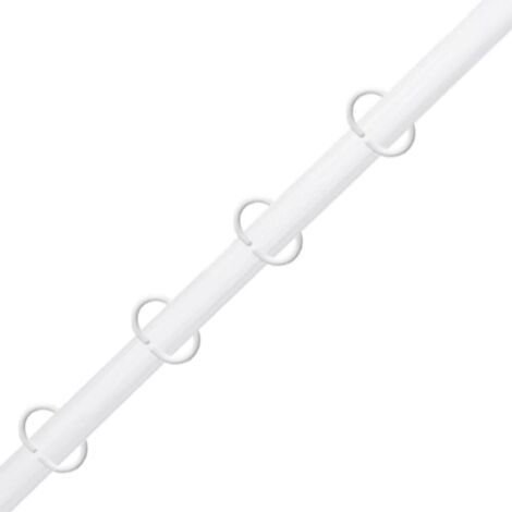 BUNTHAUS 12 Pcs Anneaux de Douche en Plastique,Anneaux pour Rideaux de Douche, C Crochets de Rideaux, pour Rideau de Fenêtre (1/5)
