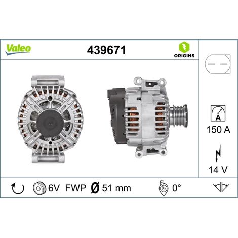 Alternateur Valeo 439671 MERCEDES-BENZ 0141541102 141541102 A0141541102