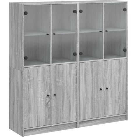 Maison Exclusive - Libreria Ante Grigio Sonoma 136x37x142 cm in Legno Multistrato
